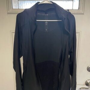 Lululemon Athletica Charcoal  Black Full‑Zip Jacket – Size 10 with hood